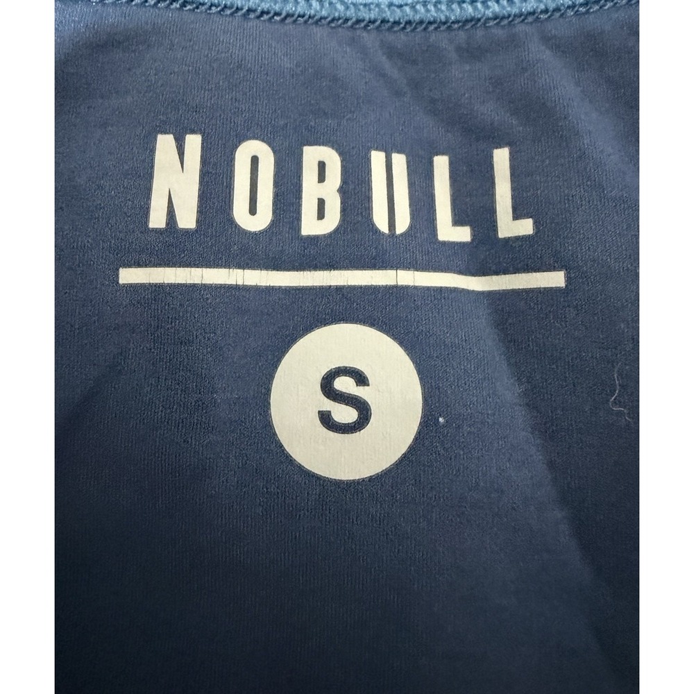 NoBull High Neck Sports Bra Steele Blue Activewear Yoga Women's Size Small - Picture 11 of 11